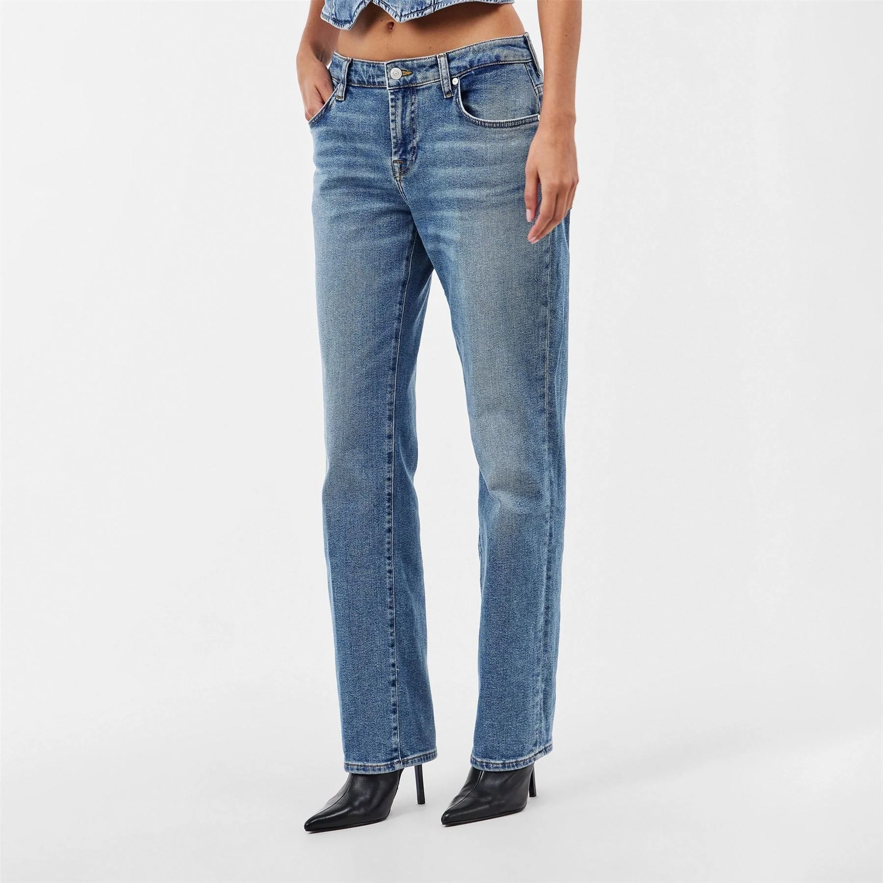 7 For All Mankind Calie Five Pocket Straight Leg Jeans - Image 11