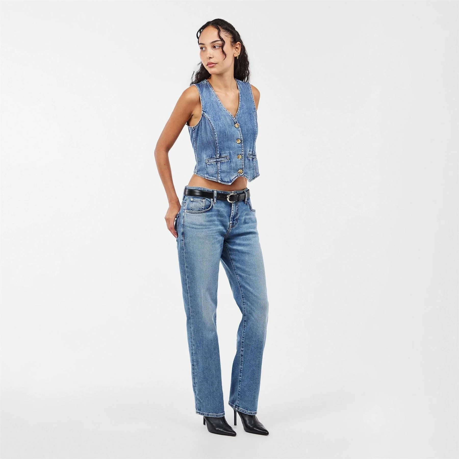 7 For All Mankind Calie Five Pocket Straight Leg Jeans - Image 14