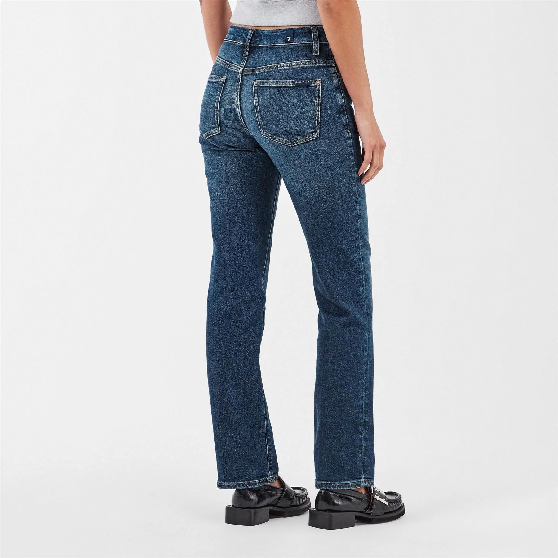 7 For All Mankind Calie Five Pocket Straight Leg Jeans - Image 4