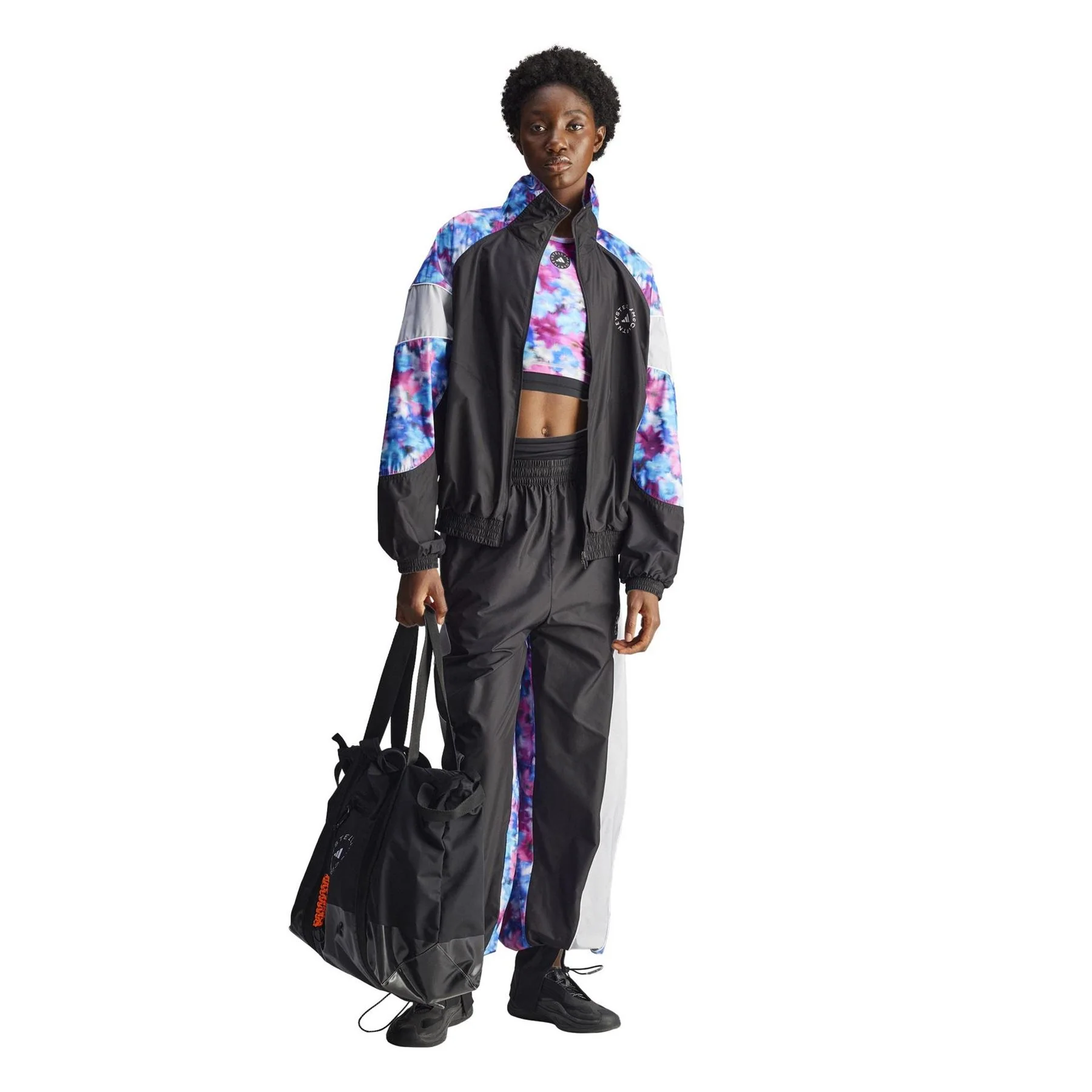 adidas Color Block Patterned Wide Leg Track Pants - Image 6