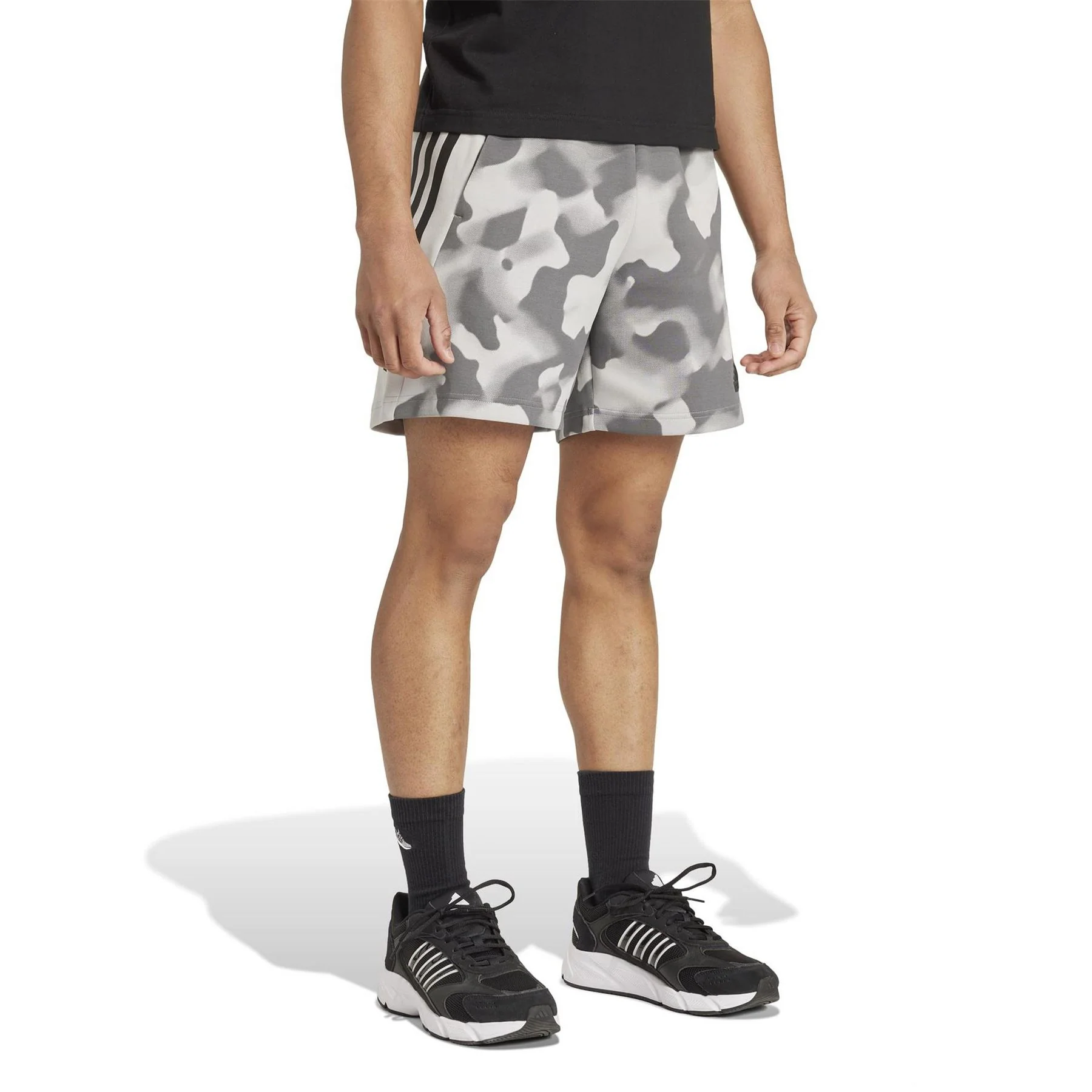 adidas Future Icons 3 Stripes Allover Print Shorts - Image 4