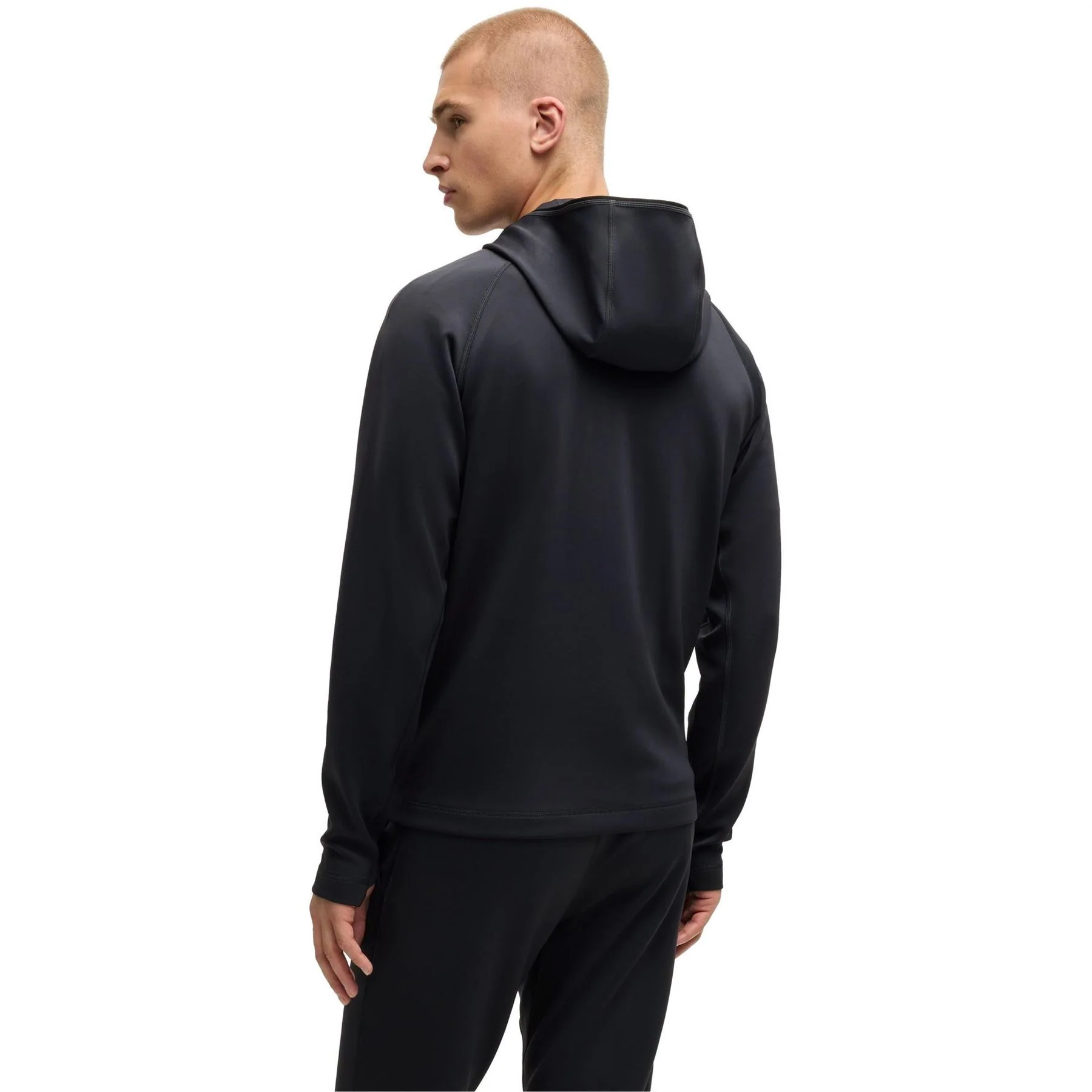 Boss Sicon Active Hooded Raglan Long Sleeve Athletic Top - Image 4