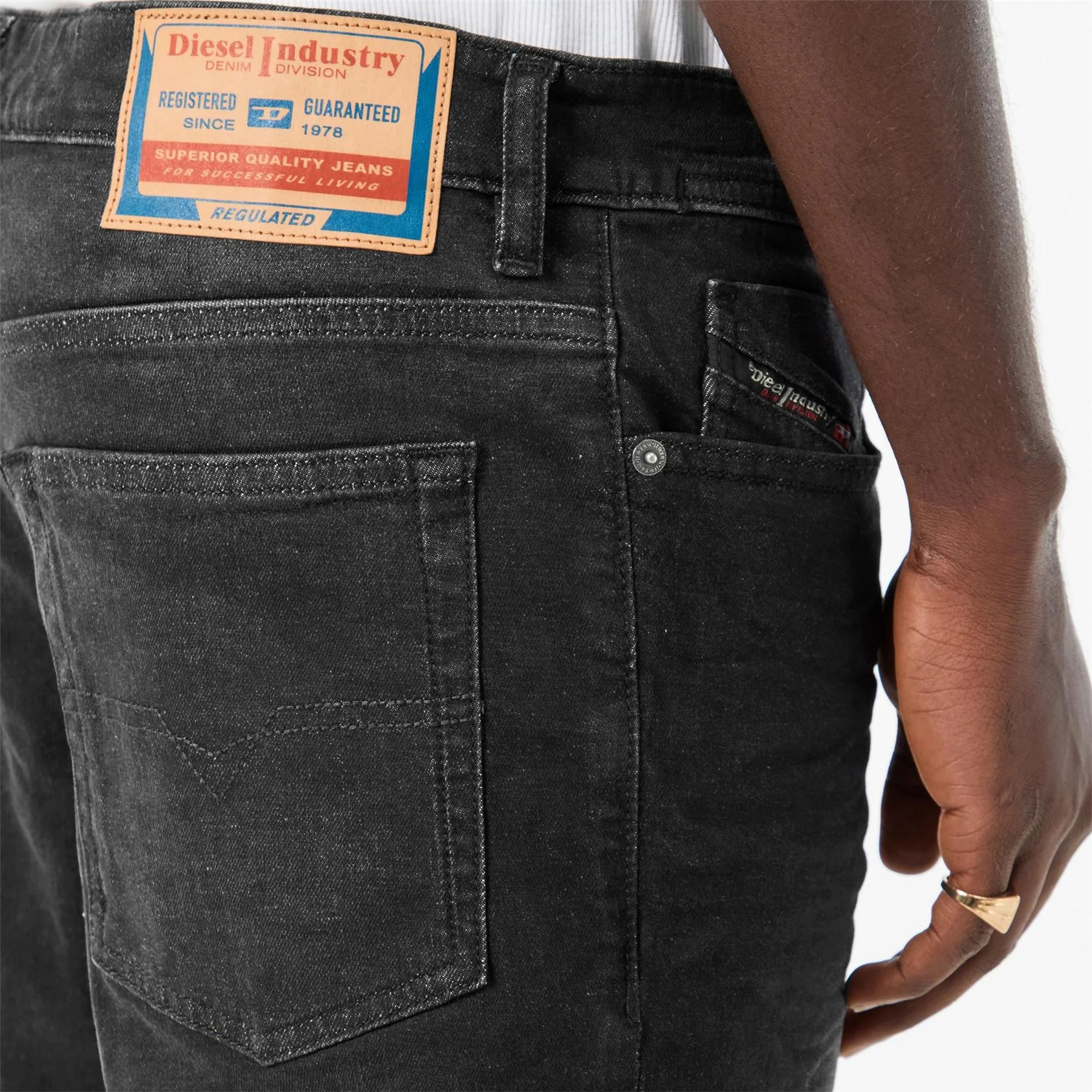 Diesel Five Pocket Tapered Fit Jeans - Image 16