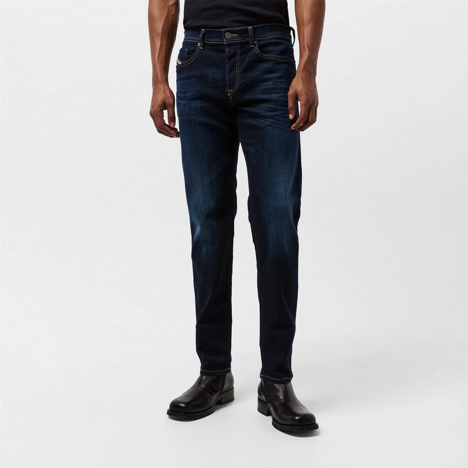 Diesel Five Pocket Tapered Fit Jeans - Image 3