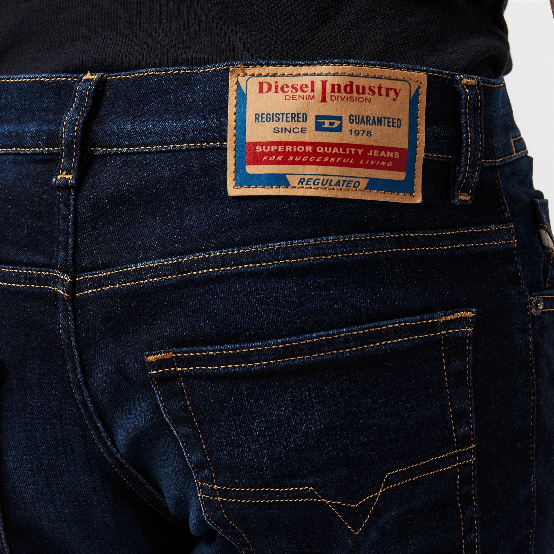 Diesel Five Pocket Tapered Fit Jeans - Image 5