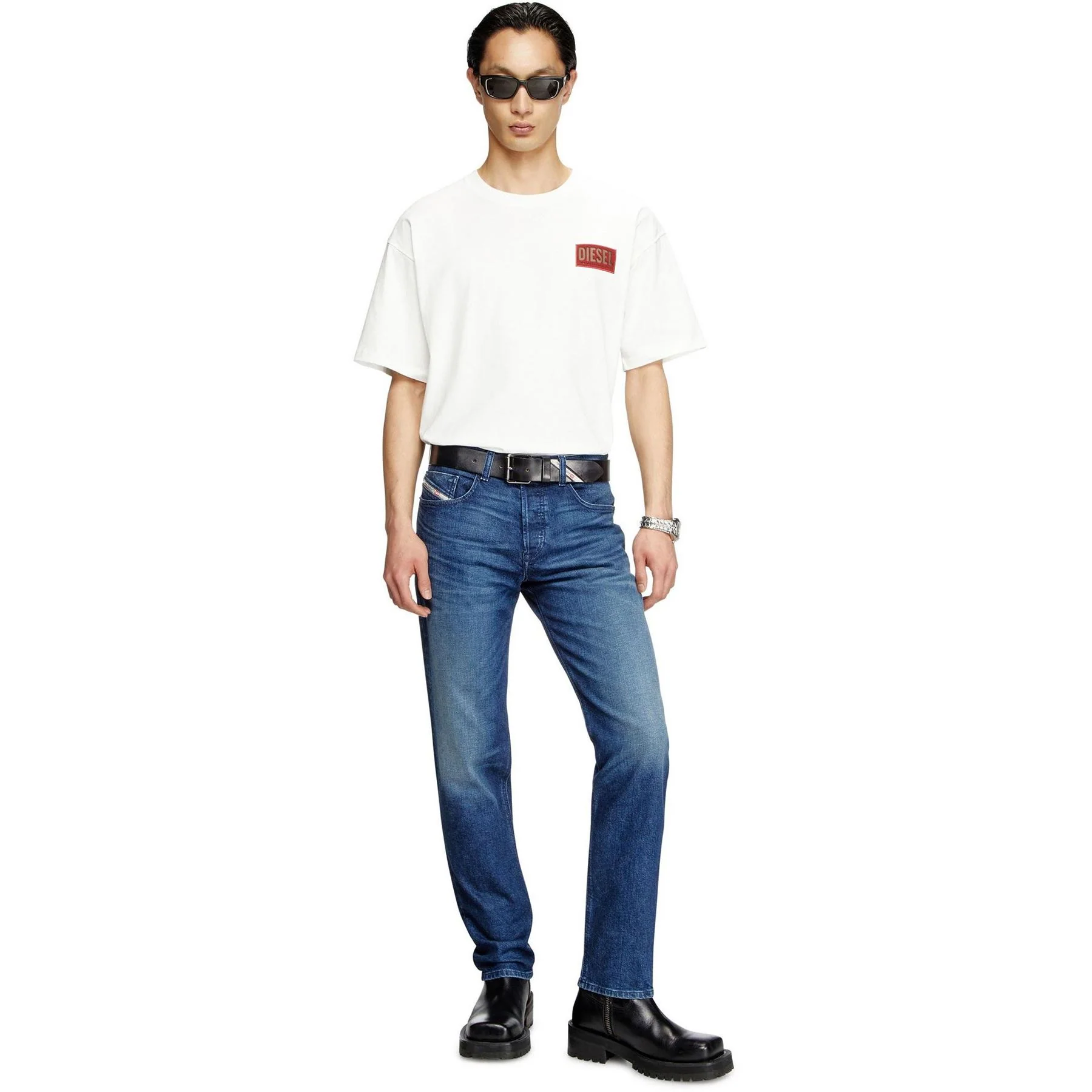 Diesel Five Pocket Tapered Fit Jeans - Image 9