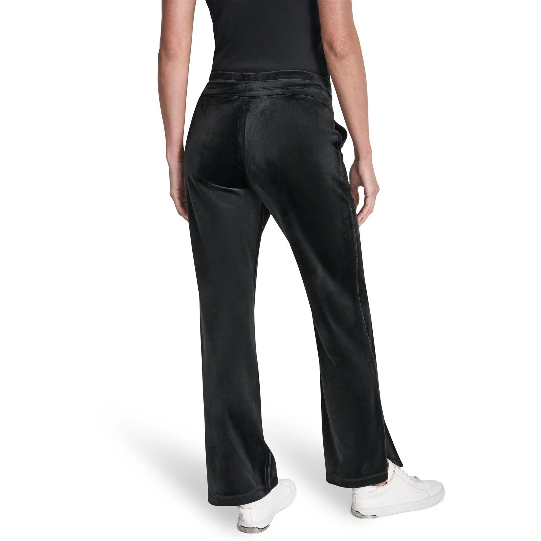 DKNY Velour Open Hem Fleece Joggers - Image 3