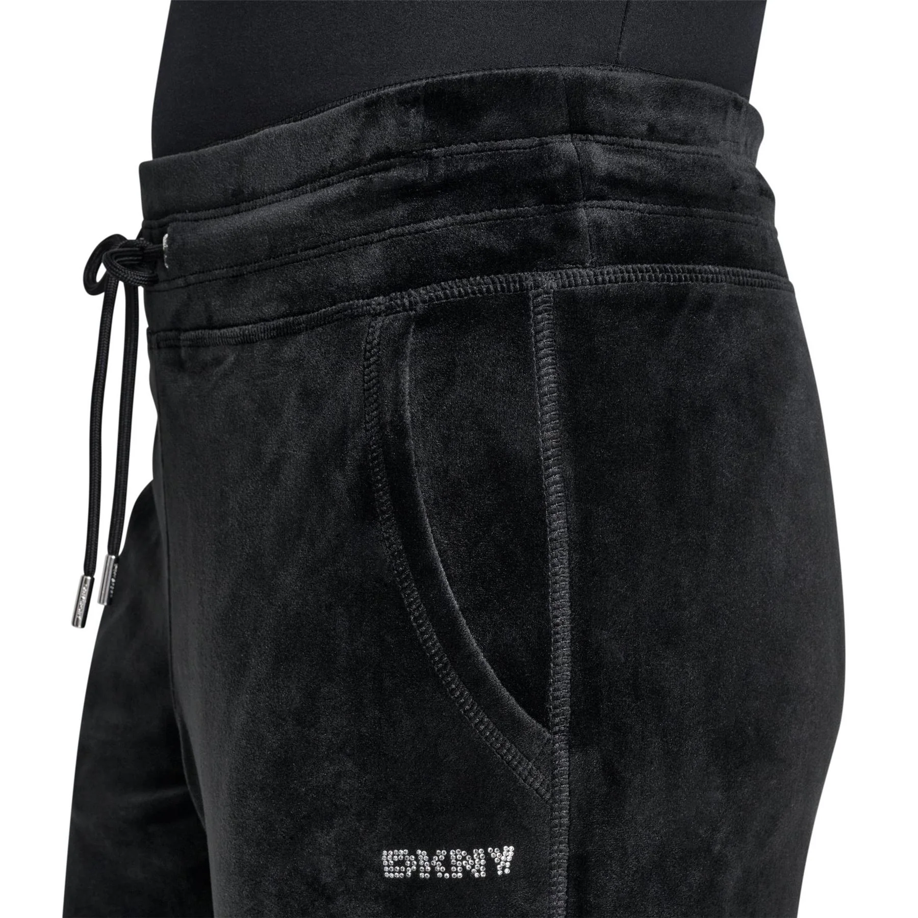 DKNY Velour Open Hem Fleece Joggers - Image 5