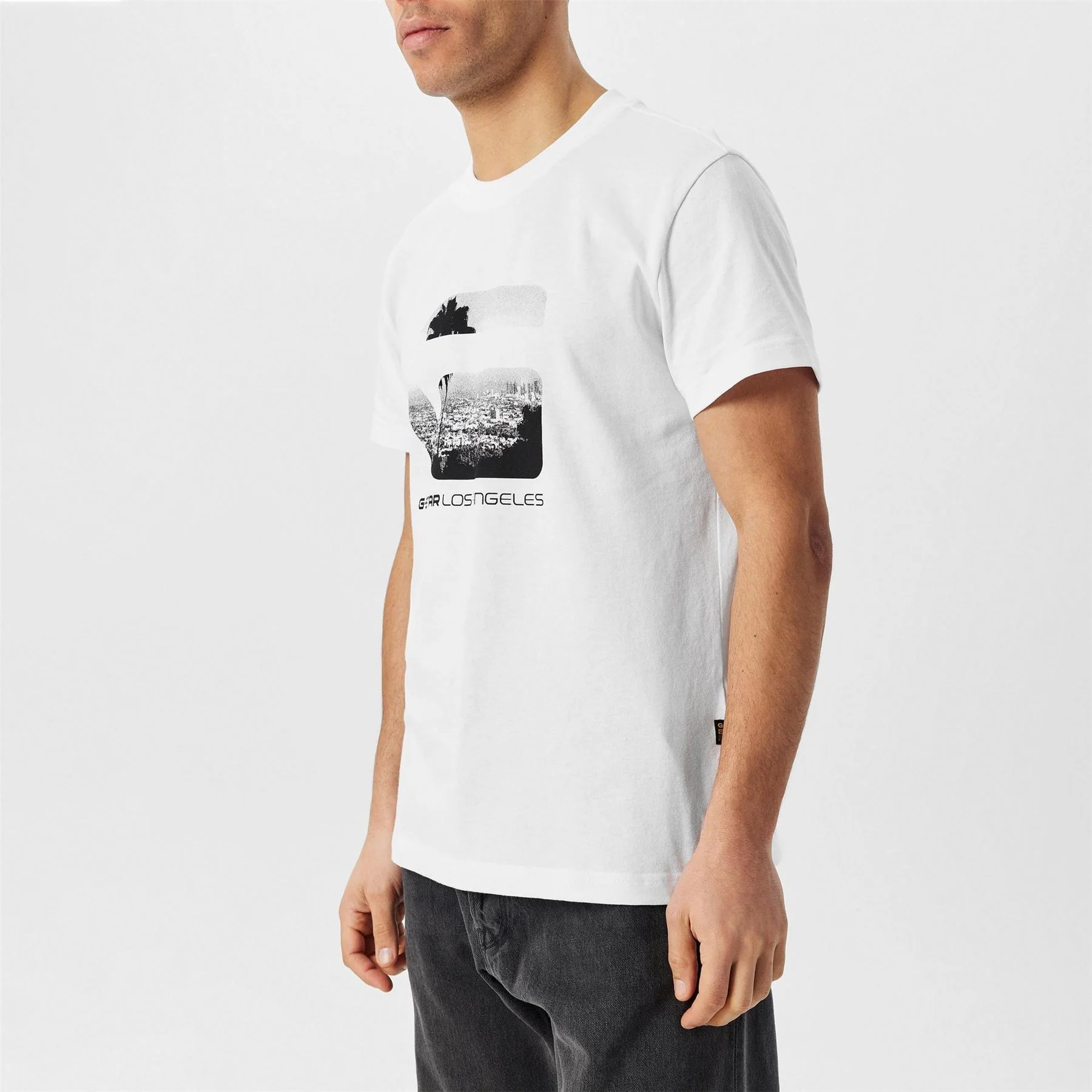 G Star Regular Fit Lettering Crew Neck T-Shirt - Image 3