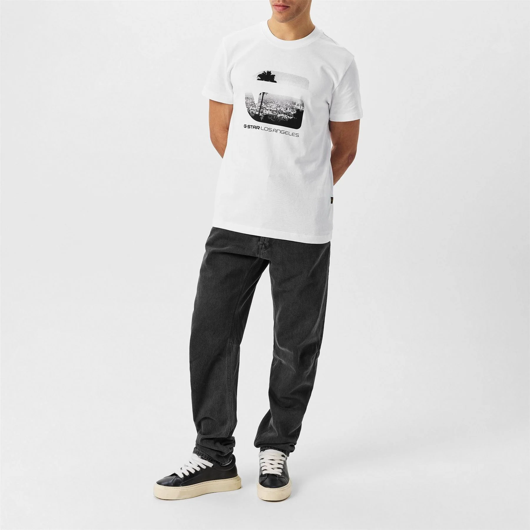 G Star Regular Fit Lettering Crew Neck T-Shirt - Image 6