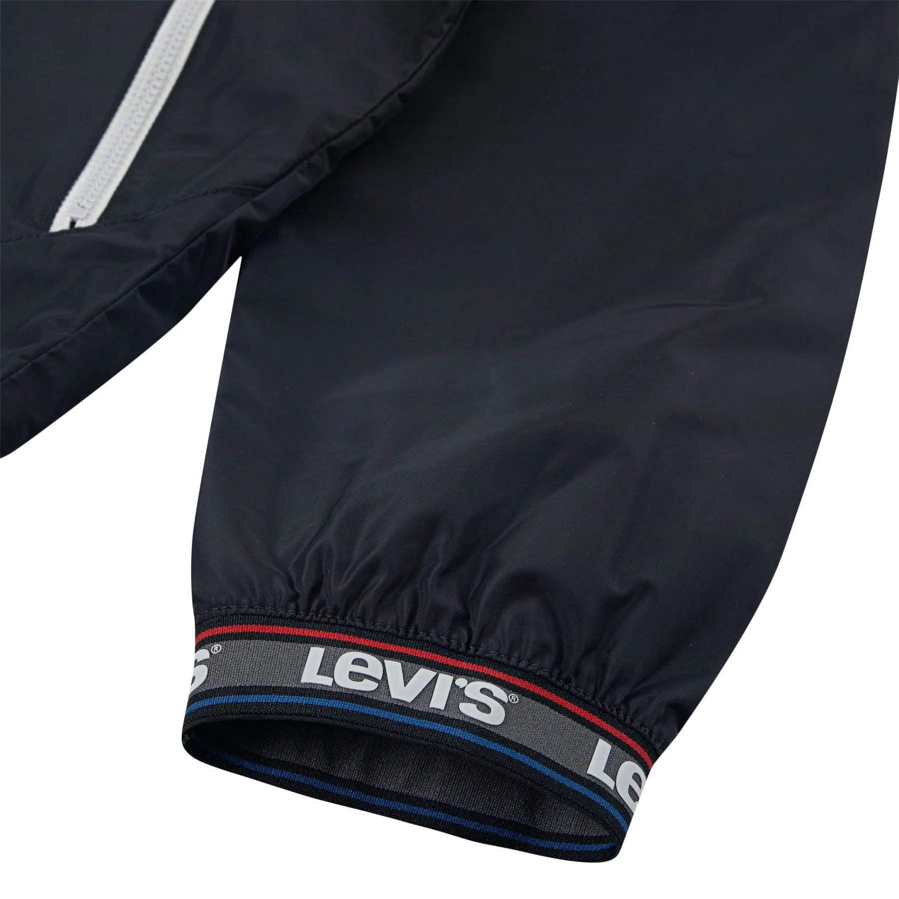 Levis Hooded Neck Windbreaker Ribbed Cuff Zipped Pocket Jacket - Image 4