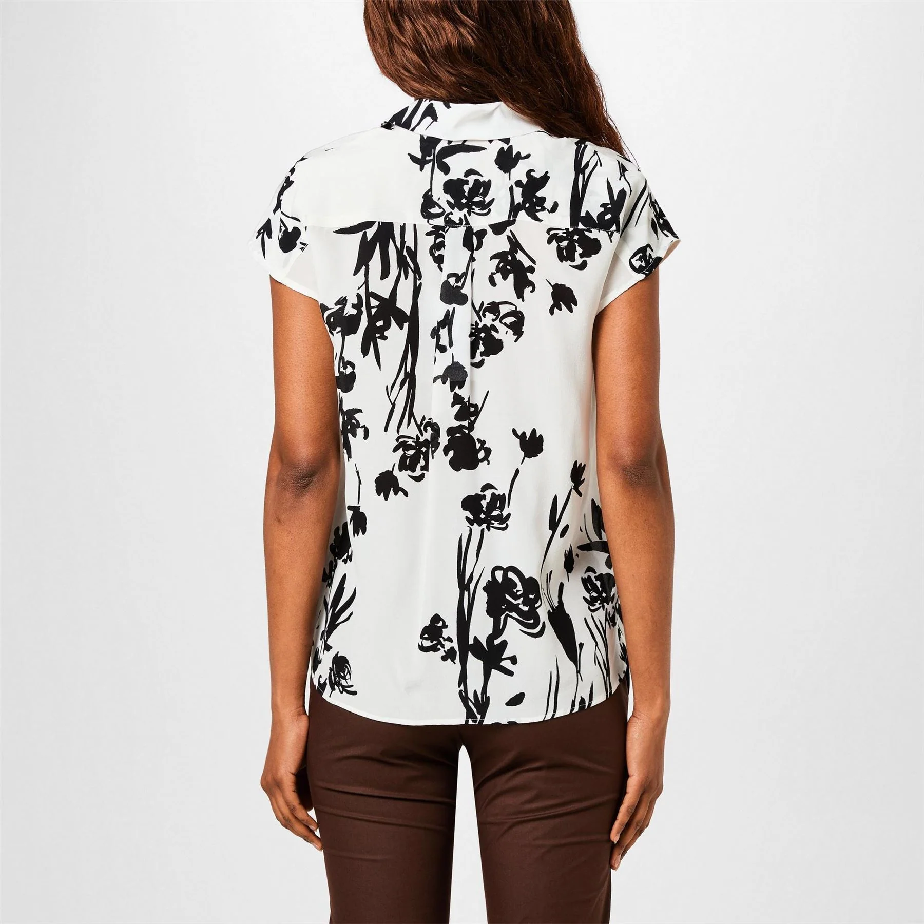 Marella Floral Print Short Sleeve Patterned Shirt - Image 3