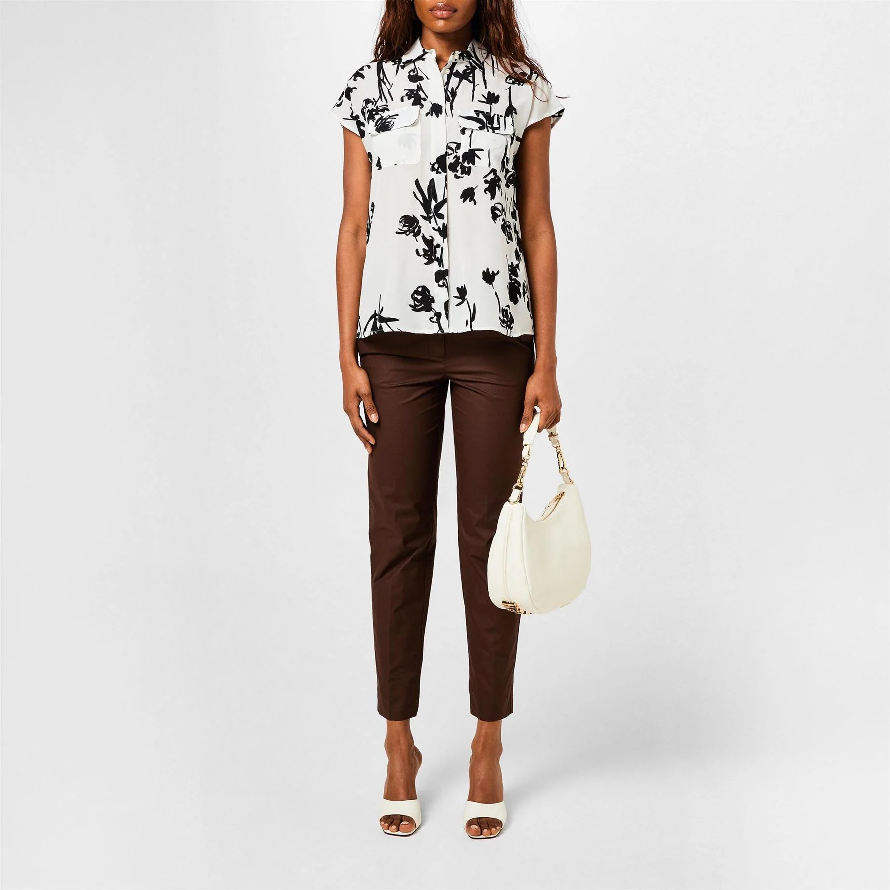 Marella Floral Print Short Sleeve Patterned Shirt - Image 4