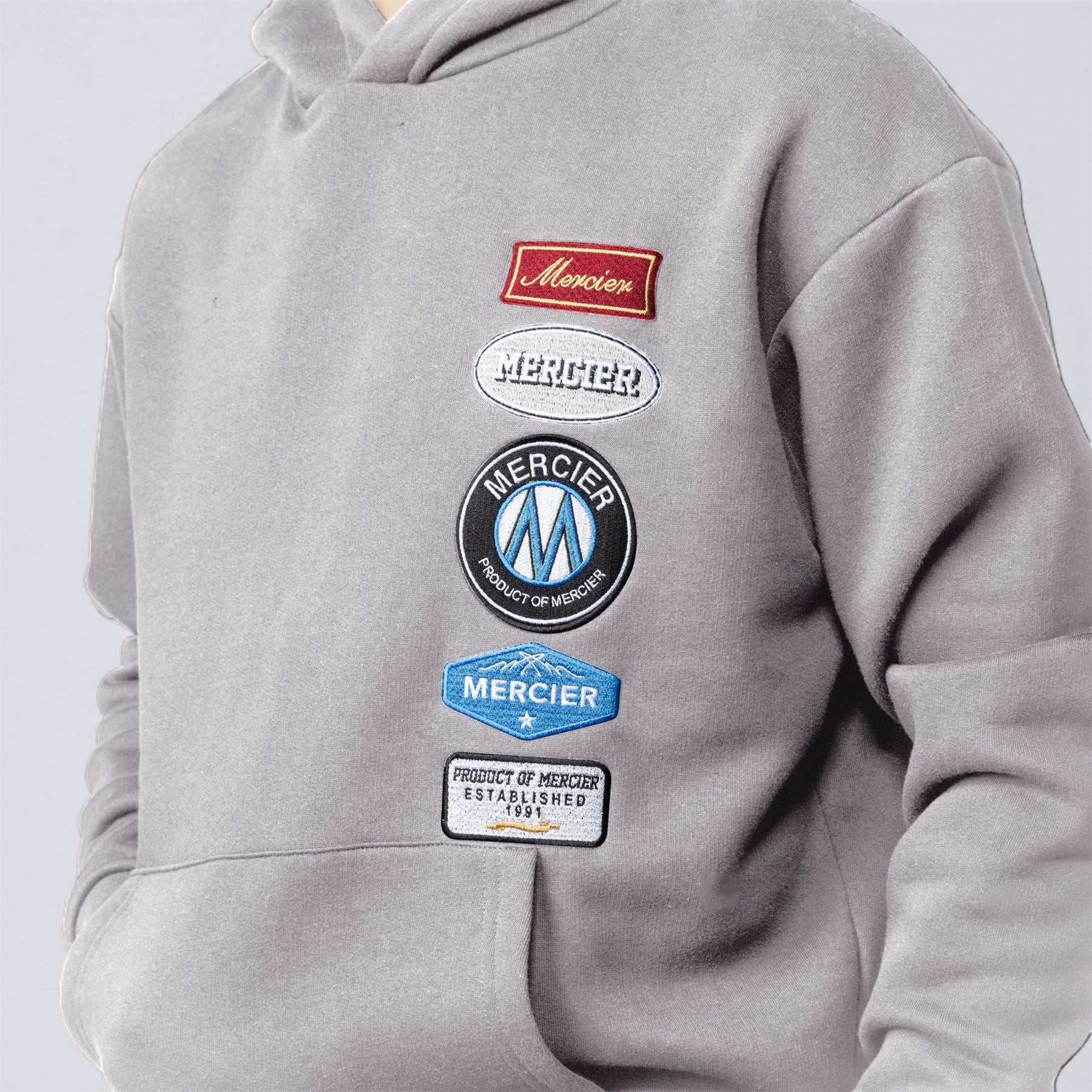 Mercier Badge Hooded Neck Drop Shoulder Sweatshirt - Image 7