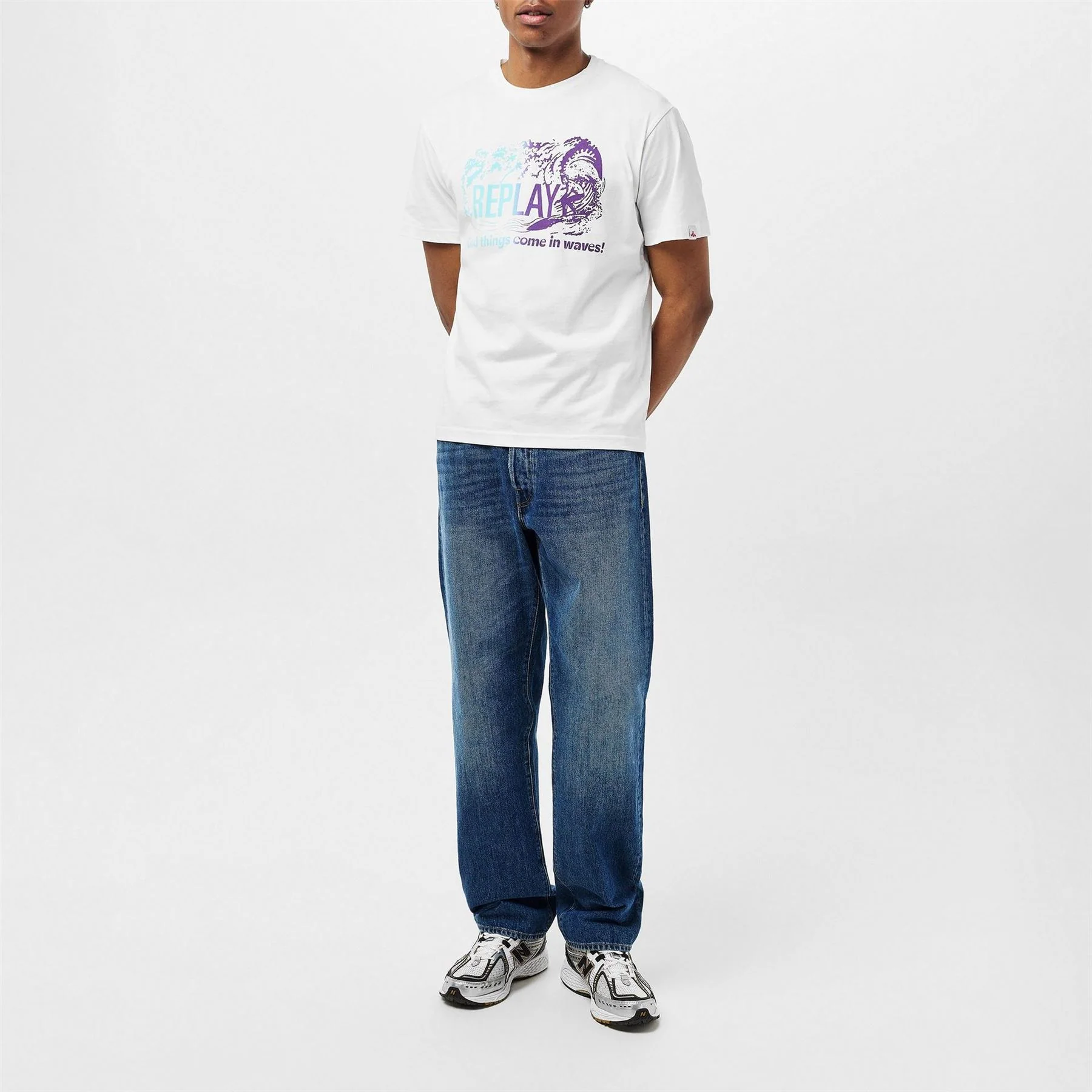Replay Regular Fit Crew Neck Short Sleeve T-Shirt - Image 6