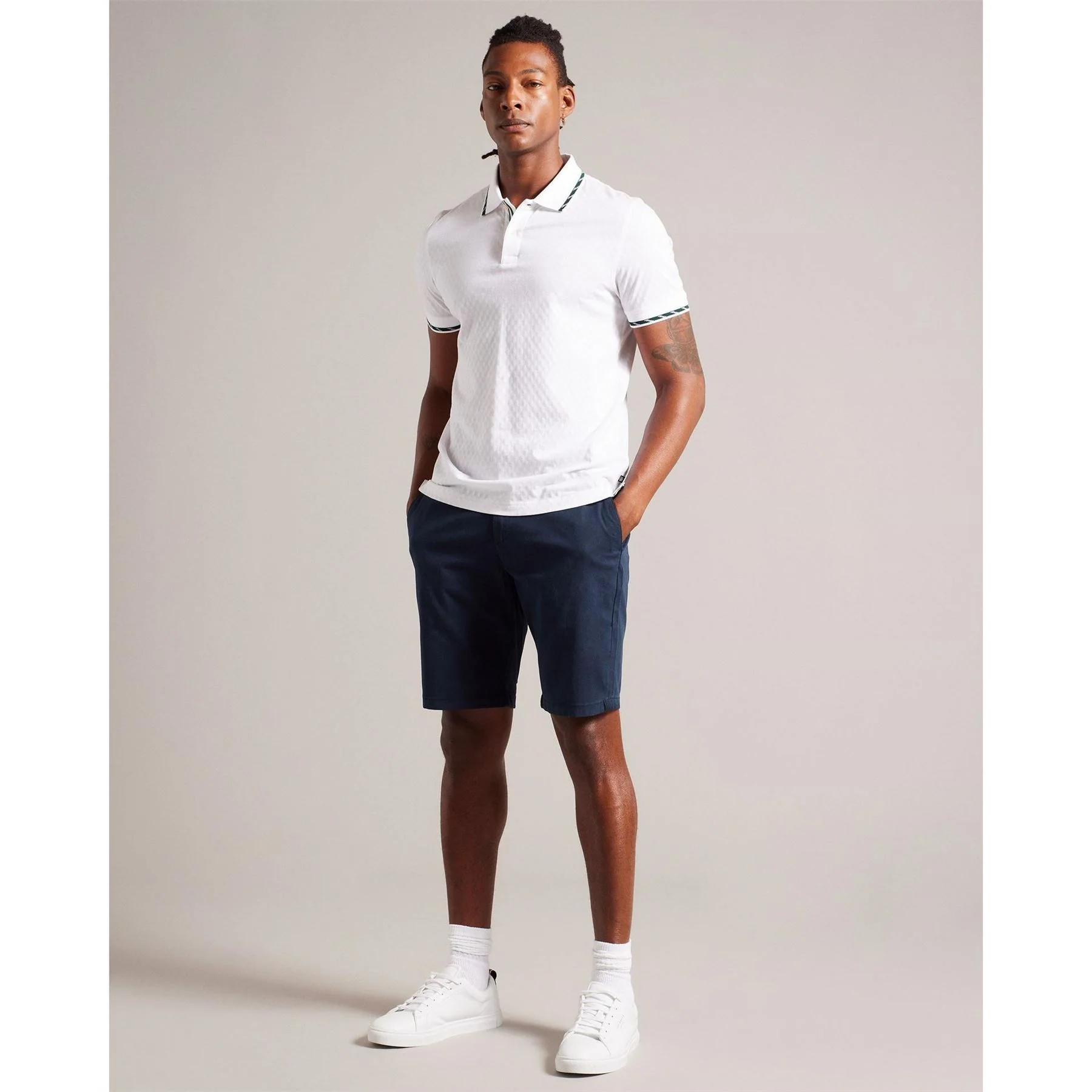 Ted Baker Solid Patterned Chino Shorts - Image 12