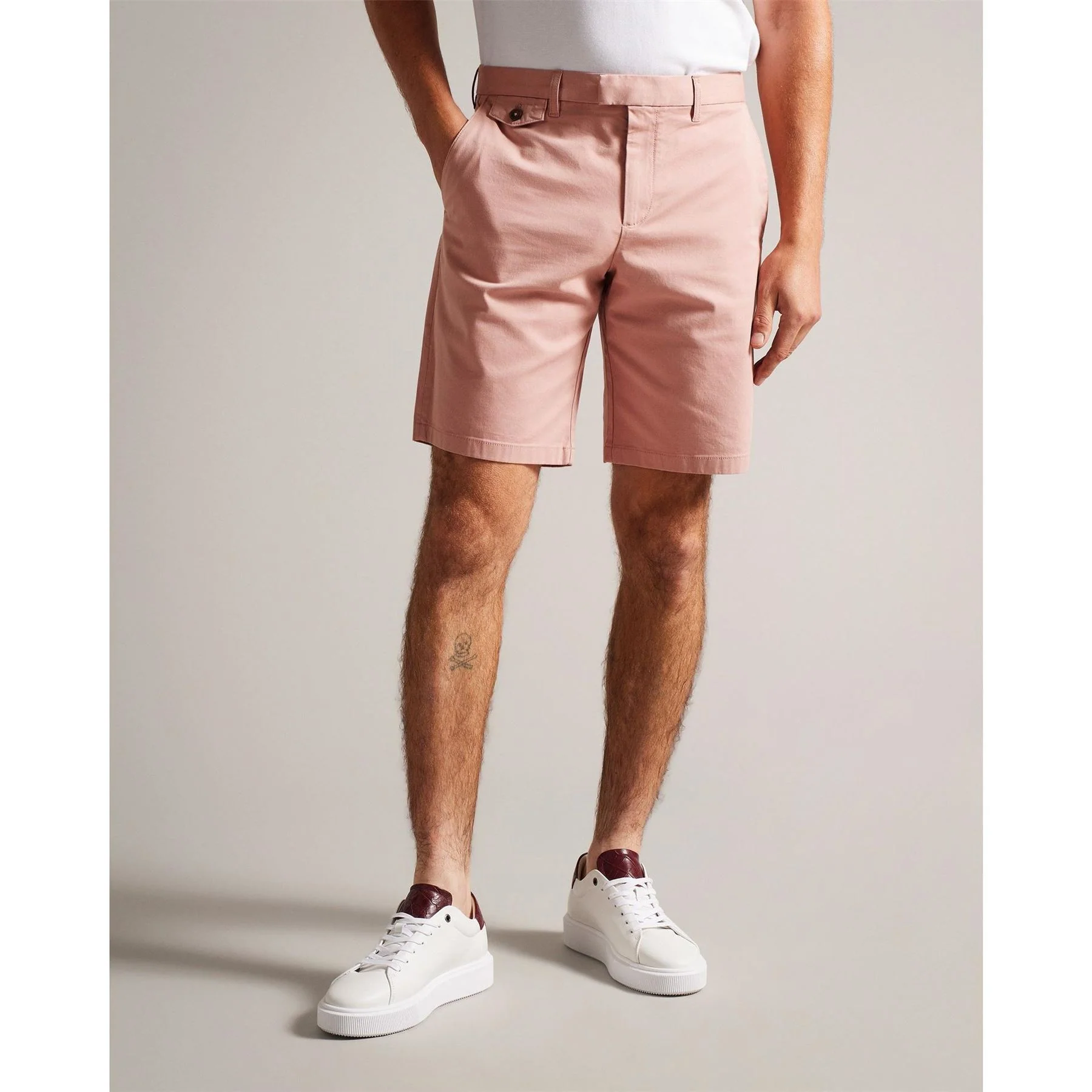 Ted Baker Solid Patterned Chino Shorts - Image 3
