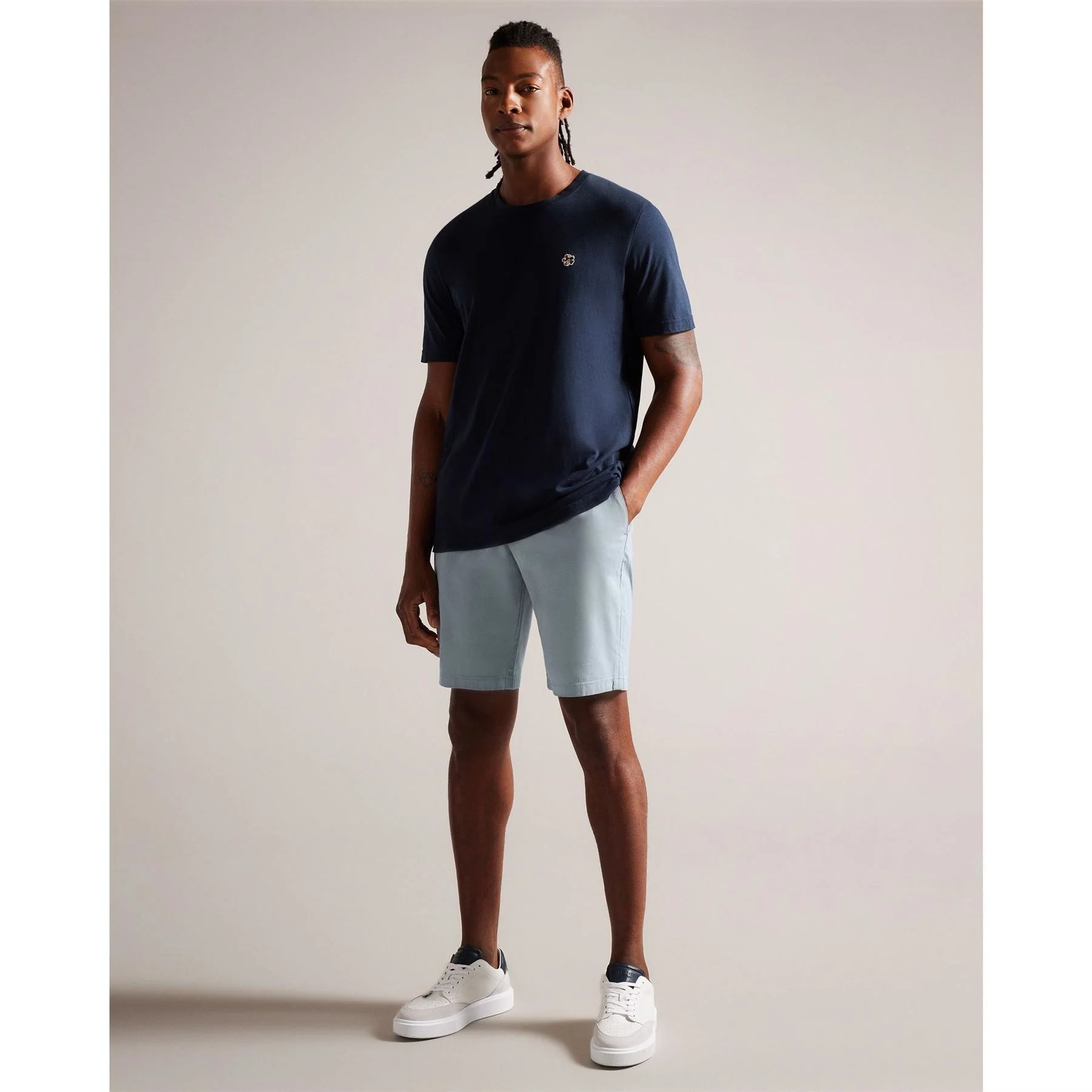 Ted Baker Solid Patterned Chino Shorts - Image 36