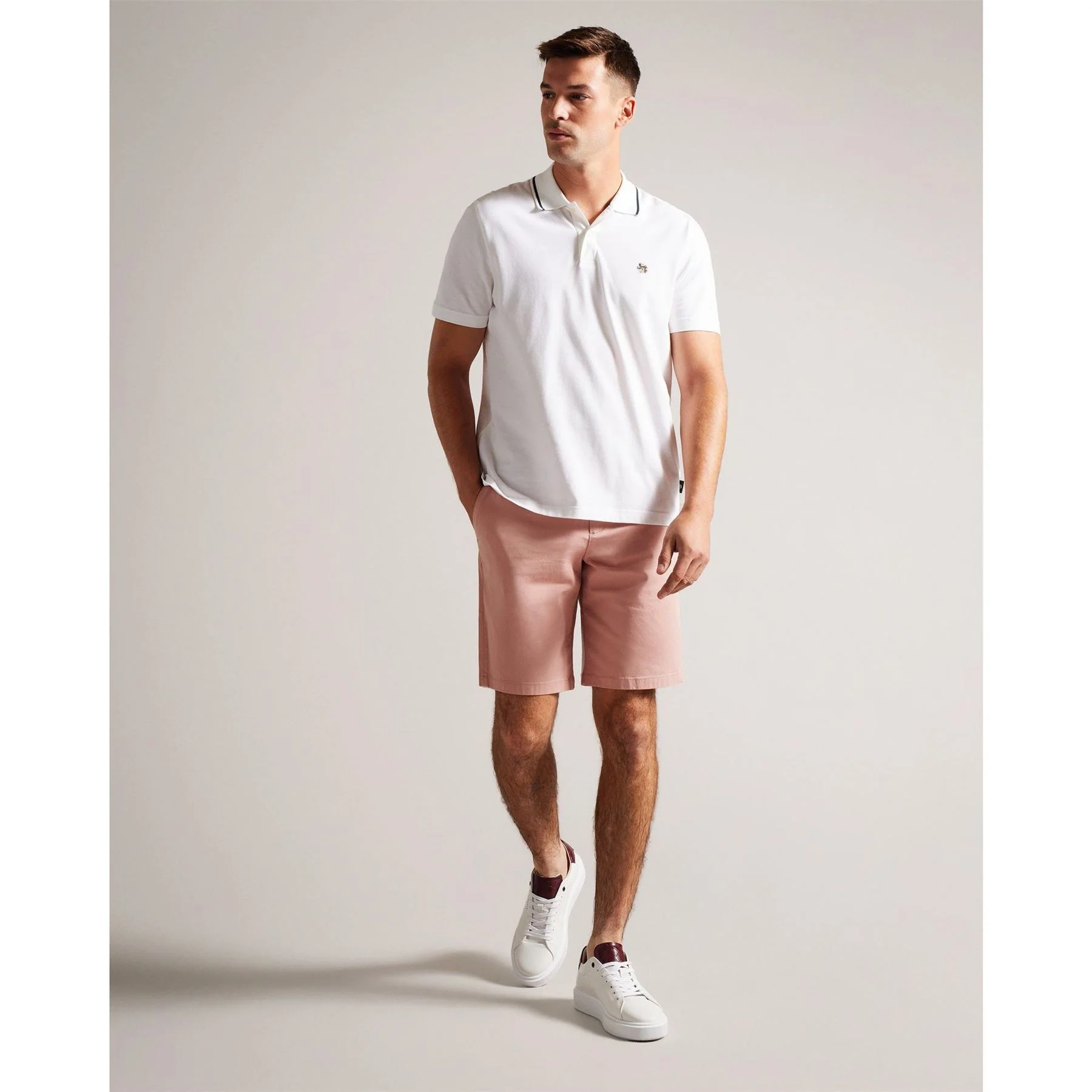 Ted Baker Solid Patterned Chino Shorts - Image 6