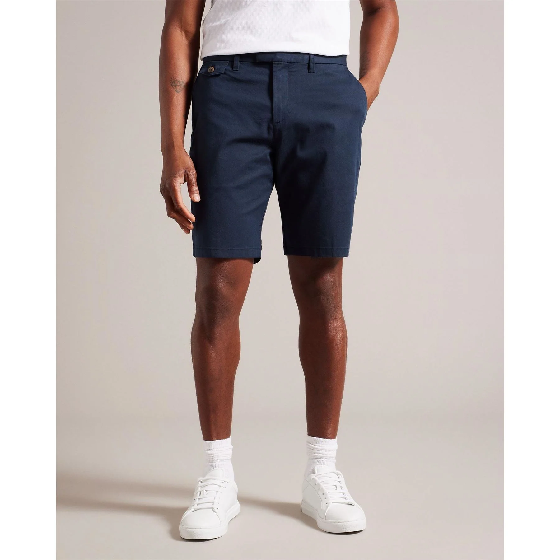 Ted Baker Solid Patterned Chino Shorts - Image 9